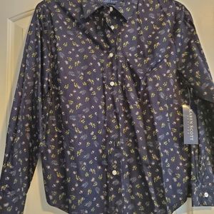 NWT Karen Scott long sleeve shirt size petite medium